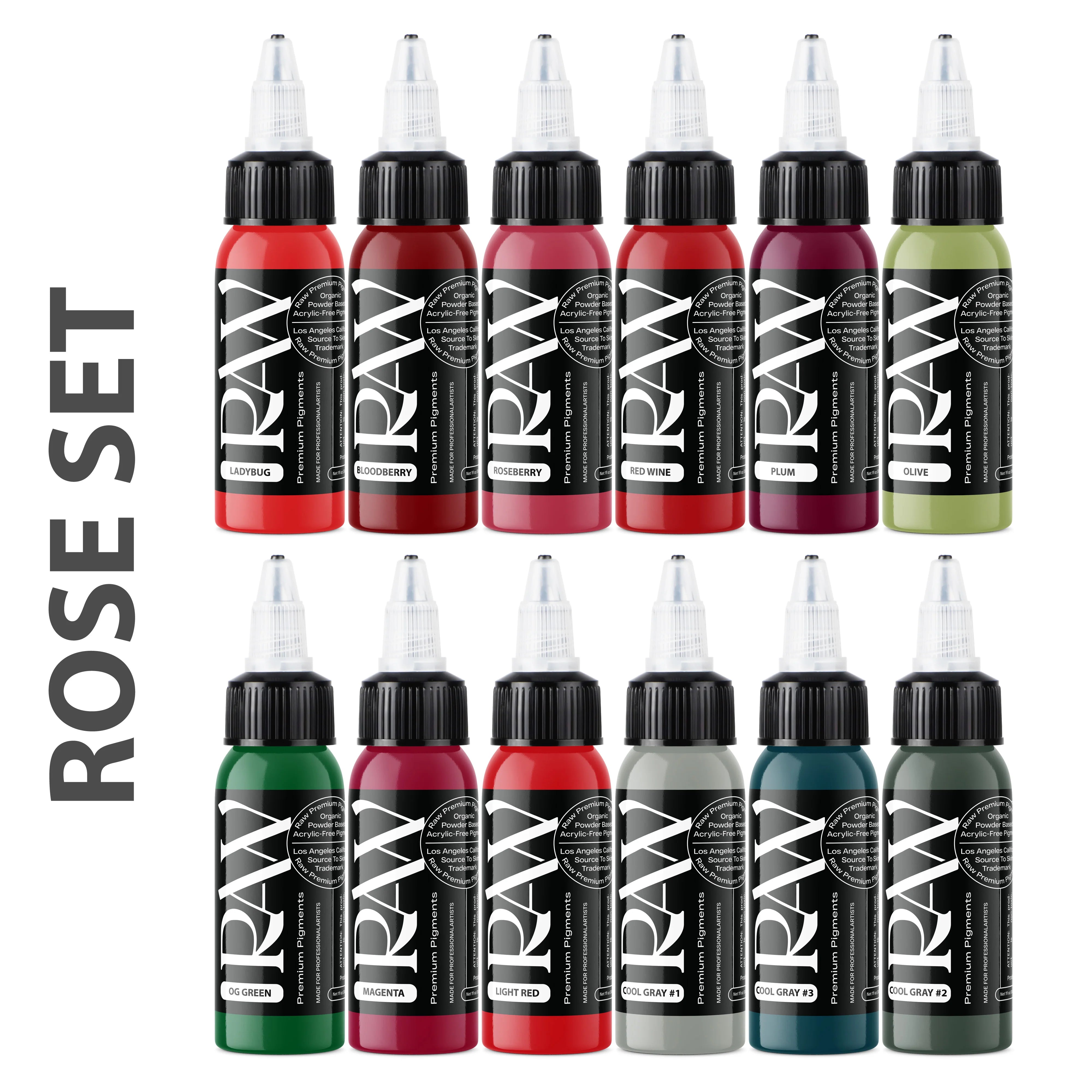 RAW Rose Ink Set – SinSkin Tattoo Supply