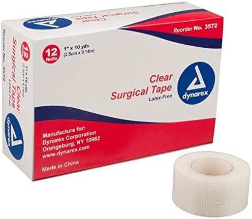 Dynarex Clear Surgical Tape (12-Pack)