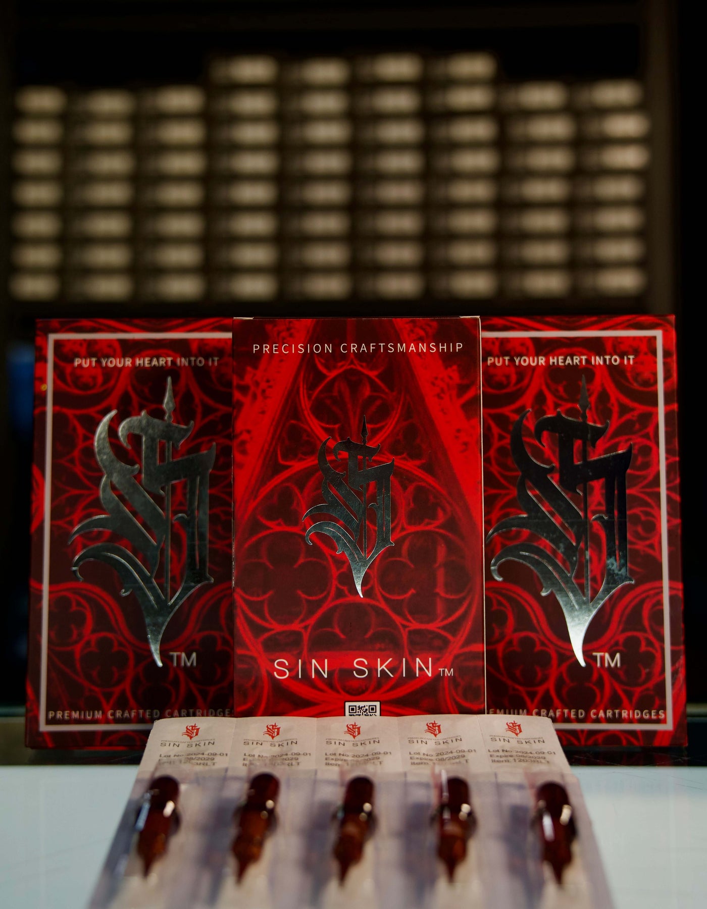 Tattoo Needle Cartridges by Sin Skin $30.99 Sin Skin premium tattoo needle cartridges deliver flawless ink flow and ultimate precision. Safety membrane technology for professional-grade tattooing.