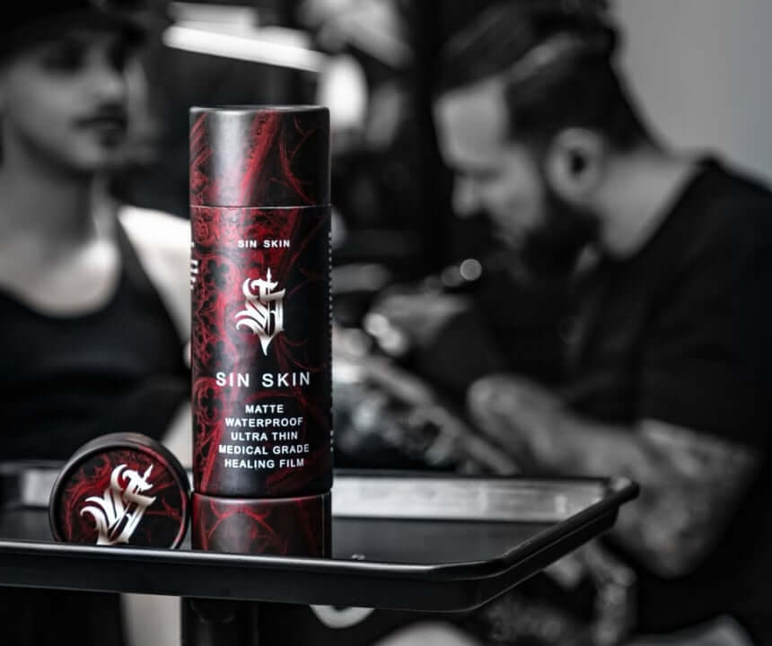 Tattoo Bandage (Ultra Thin) by Sin Skin $34.00 Sin Skin is Sinner's gift to the tattoo community. Made with the thinnest tattoo bandage materials available, once it's on it feels non-existent.